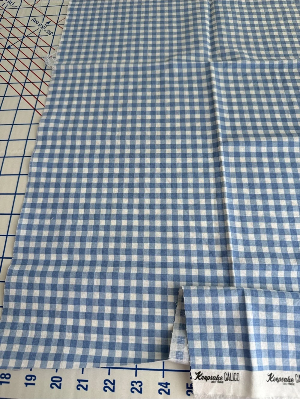 Vintage Fabric Lot Gingham Garden Print Pink Cotton Rick Rack Talon Seam Tape